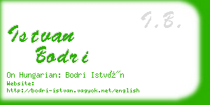 istvan bodri business card